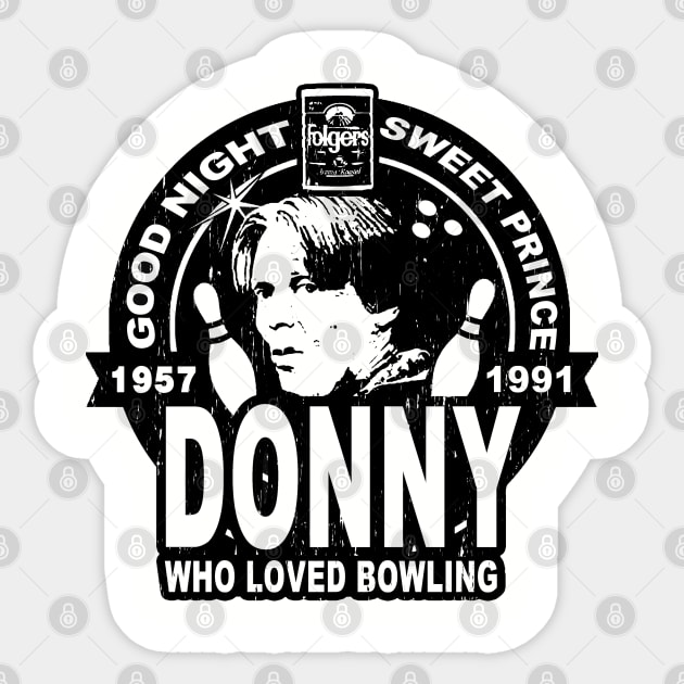 LEBOWSKI - Donny Folgers Shirt Sticker by ATOMIC PASSION